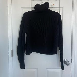 Wilfred Free Cropped black knit turtleneck